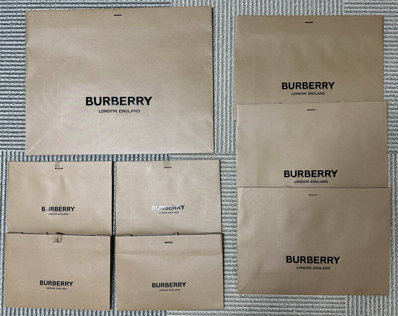 バーバリー　紙袋８枚セット ショッパー 大中小3種　BURBERRY