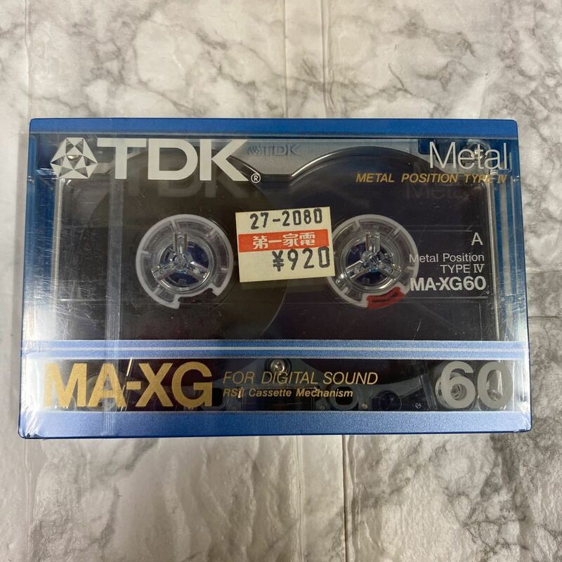 カセットテープ TDK MA-XG 60 METAL メタルテープ 年代物　値札付