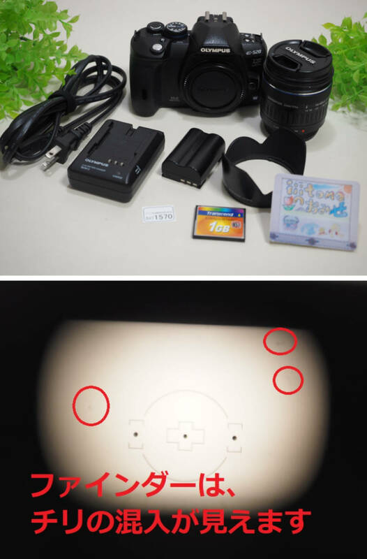 ◆カメラ1570_P6◆ デジカメ　E-520 （ショット数12274回程度）標準レンズ(14-42)　CFカード1GB付 OLYMPUS オリンパス ～iiitomo～