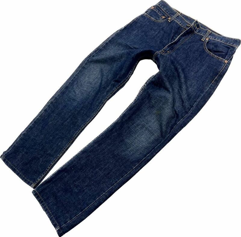 90s ☆ LEVIS ☆ 505 自然な色落ち感◎ デニムパンツ ストレート ジーンズ W34 アメカジ ストリート 王道 人気 古着 リーバイス■Ja6475