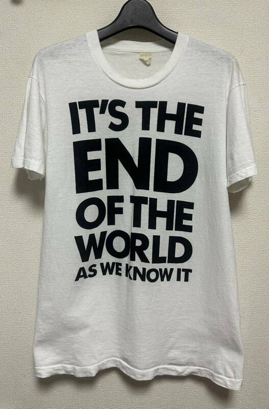 80年代 ヴィンテージ R.E.M. プロモ Tシャツ オフィシャル 1987年 IT'S THE END OF THE WORLD 希少レア バンドＴ ロックT