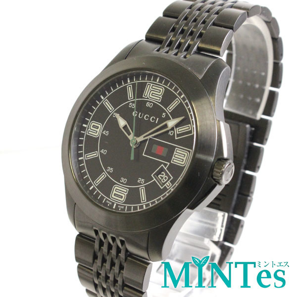 Gucci グッチ Gタイムレス メンズ腕時計 クォーツ YA126202/126.2 ブラック SS メンズ 男性 デイリー ビジネスシーン スタイリッシュ 黒