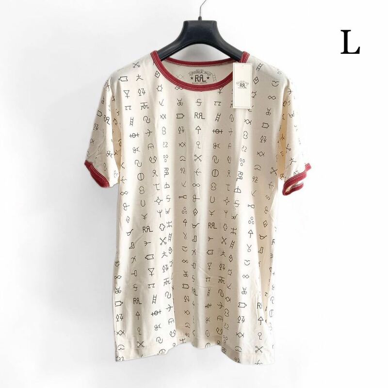 人気完売 22SS 新品 DOUBLE RL RRL ジャージー グラフィック リンガー Tシャツ ラルフローレン ダブルアールエル 半袖 カットソー Lサイズ