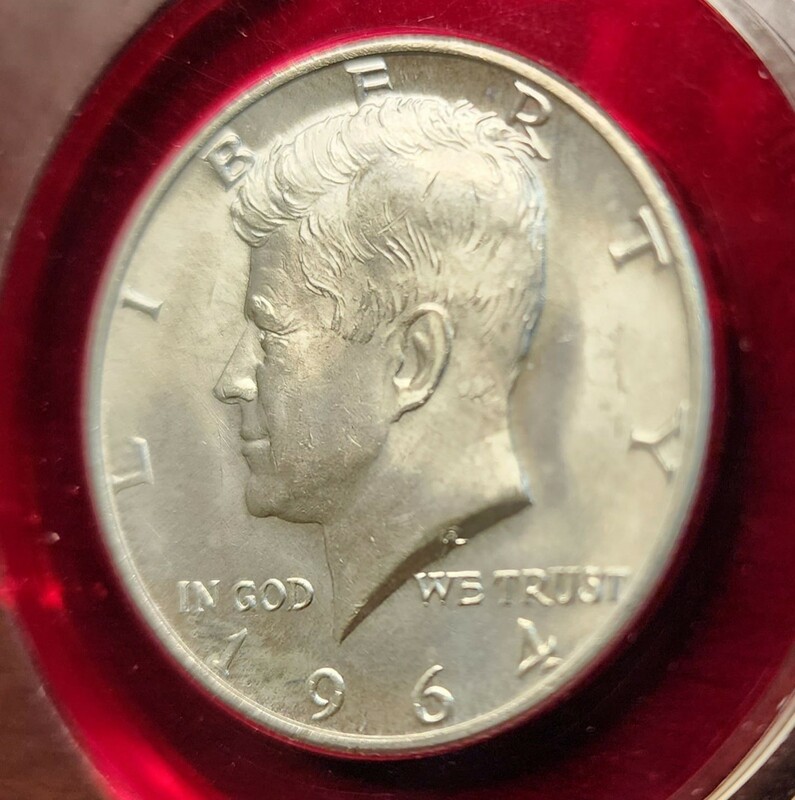 アメリカ ケネディ ハーフダラー 銀貨 1964年 90% 純銀 50セントコイン 硬貨