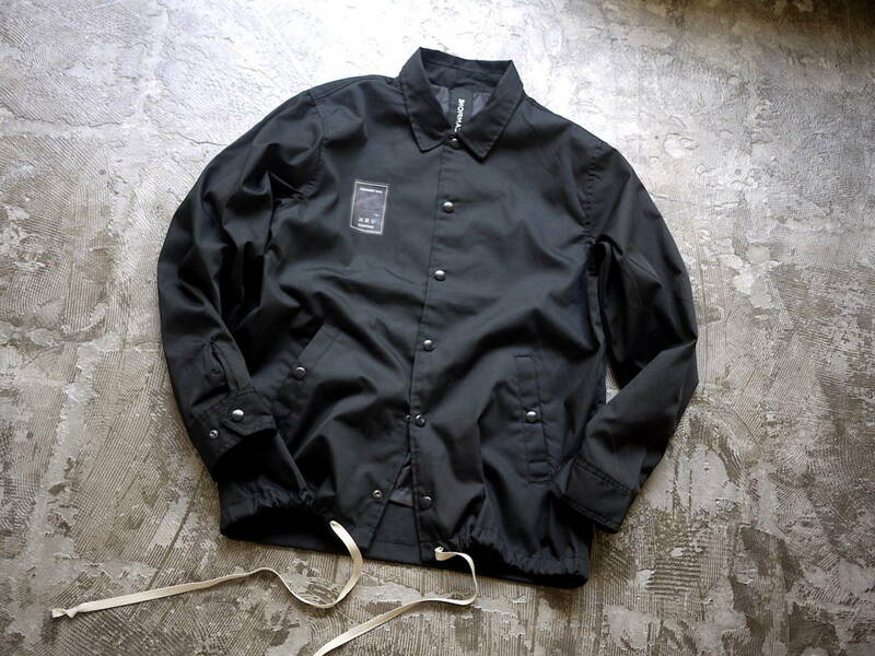ラスト1 最新作 NY購入/L/BLACK/'CAMPIONE' Cotton Coach Jacket Long drawcord / ロングドローコード コーチジャケット