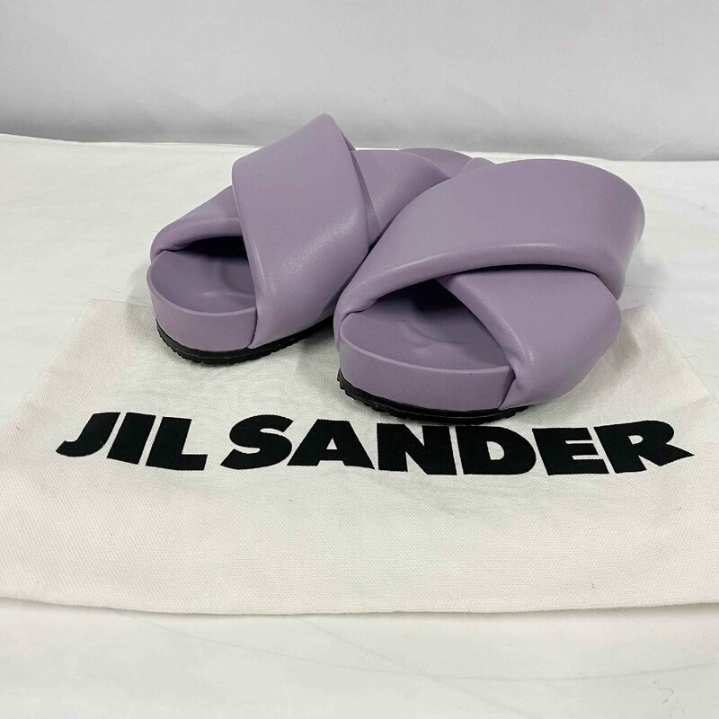 JIL SANDER サンダル＜衣類＞ジルサンダー パープル系 クロスオーバーストラップサンダル スライド レディース サイズ36