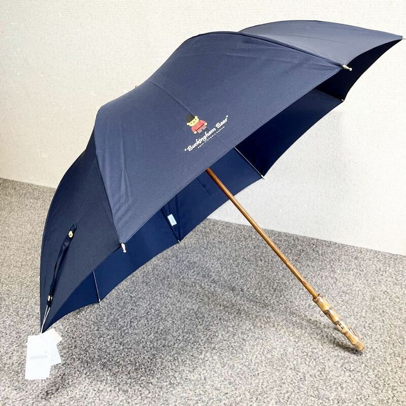 ★送料無料★新品 マッキントッシュ 傘 雨傘 長傘 女性用 バッキンガムベア ワンポイント 紺