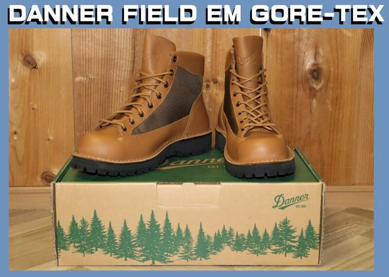 送料無料 即決【未使用】 DANNER ★ FIELD EM GORE-TEX (US9.5/27.5cm) ★ ダナー フィールド ゴアテックス レザーブーツ D121033 BROWN