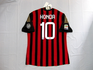 新古品 adidas 紙タグ付き 正規品 サッカー イタリア ACミラン 10番 本田 ユニフォーム HONDA 本田圭佑 アディダス 未使用 ユニホーム 日本