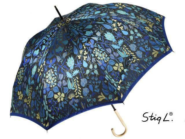 傘 レディース 長傘 槙田商店 スティグ リンドベリ ハーバリウム HERBARIUM ブルー 雨傘 北欧デザイン UVカット