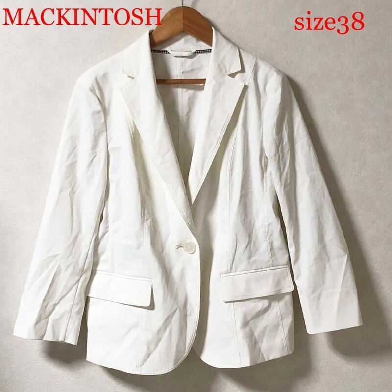 MACKINTOSH LONDON マッキントッシュロンドン　シングルジャケット　1つボタン　size38(Mサイズ相当) 日本製　三陽商会　ホワイト