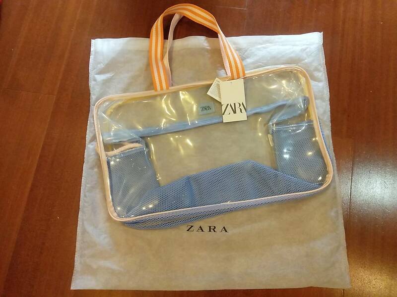 【未使用新品】ZARA ビニールバッグ たて30cm×横48cm×マチ24cm
