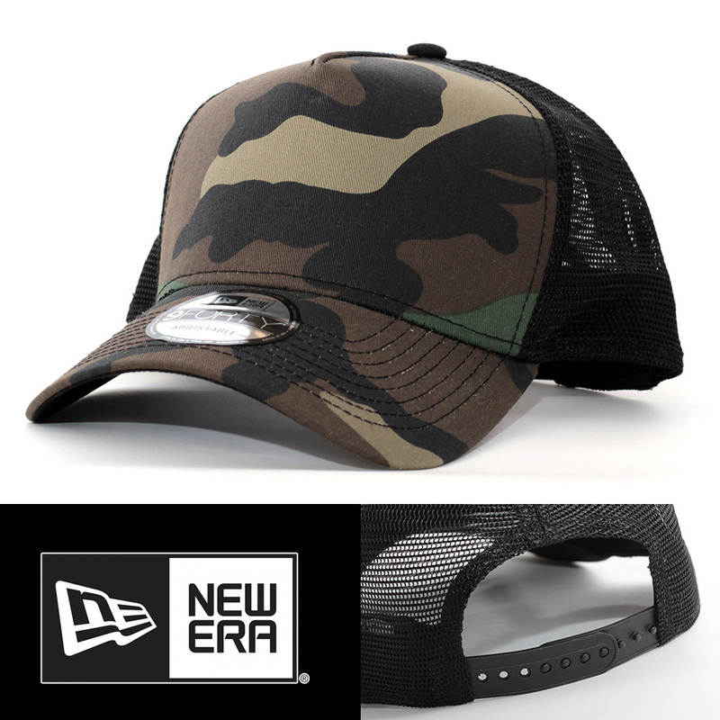メッシュキャップ 帽子 ニューエラ NEW ERA NE205 SNAPBACK TRUCKER CAP カモフラ/迷彩 NE205-Z-CAM-BLK フリーサイズ
