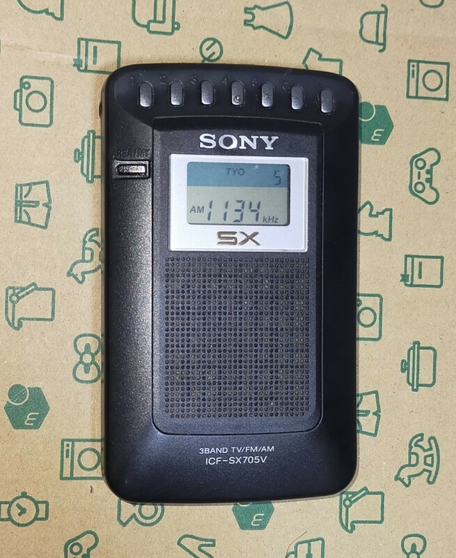 ICF-SX705V SONY ソニー 美品 受信確認済 AM FM ワイドFM ポケットラジオ 通勤 出張 競馬 防災 ジョギング 登山 ハイキング 地震 27949