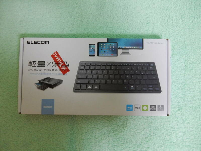 ELECOM 軽量X薄型 ワイヤレスキーボード 美品！！ ①