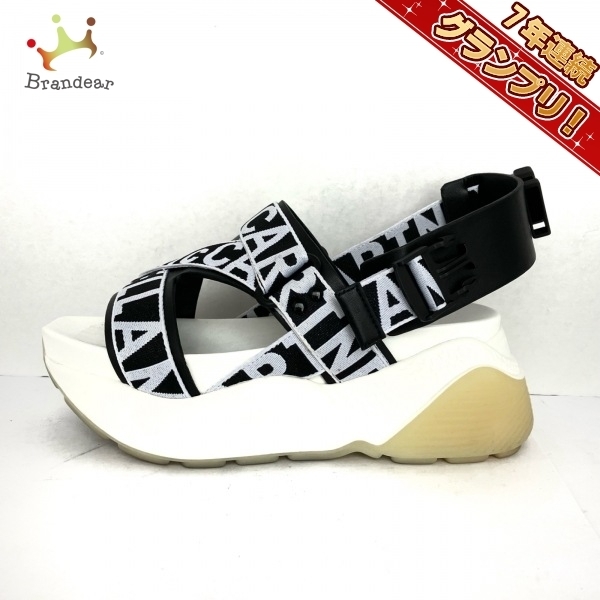 ステラマッカートニー stellamccartney サンダル 35 - 化学繊維×合皮 白×黒 レディース 靴