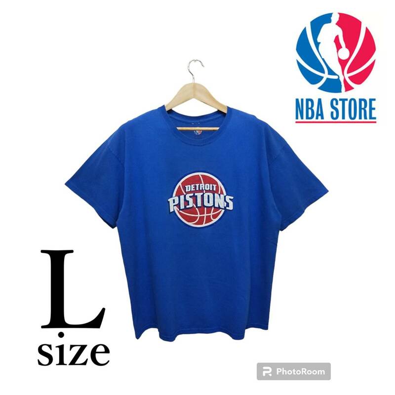 ［USED］Tシャツ NBA STORE 青色 L ※タグの切り落としあり。 203-0094