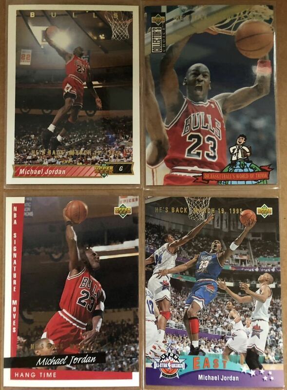 マイケル・ジョーダン Michael JORDAN カード 4枚 upper deck he's back Topps ブルズ bulls card