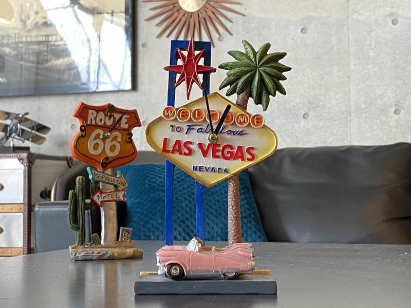 Las Vegas clock(検ビンテージ,ミッドセンチュリー,キャデラック,50's,60's,ラスベガス,サンバーストクロック,スターバースト,スプートニク