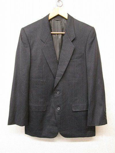 i3160：ランバン LANVIN ウール テーラードジャケット H50-26 ブレザー/紺ネイビー メンズ紳士
