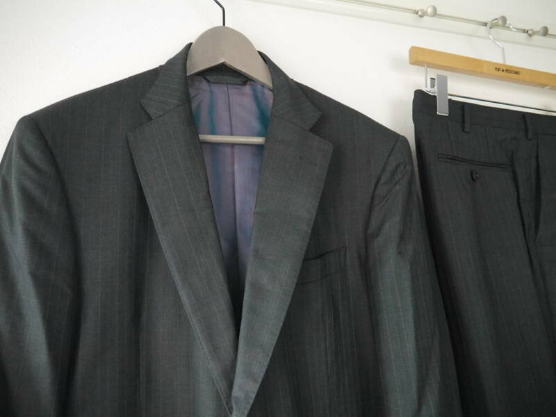 LONNER ロンナー カノニコ素材 ウール スーツ 48L　ジャケット パンツ ビックサイズ　
