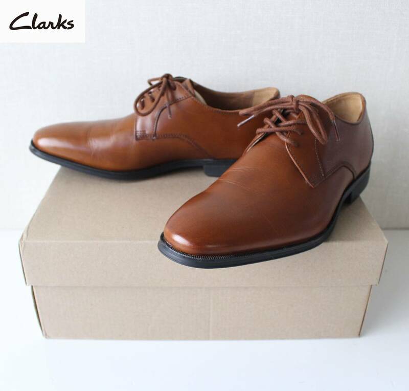 【 Clarks クラークス 】Gilman Lace ギルマンレース レースアップ シューズ UK6 24cm 靴 26129772 定価¥20,900 光沢 プレーン ビジネス