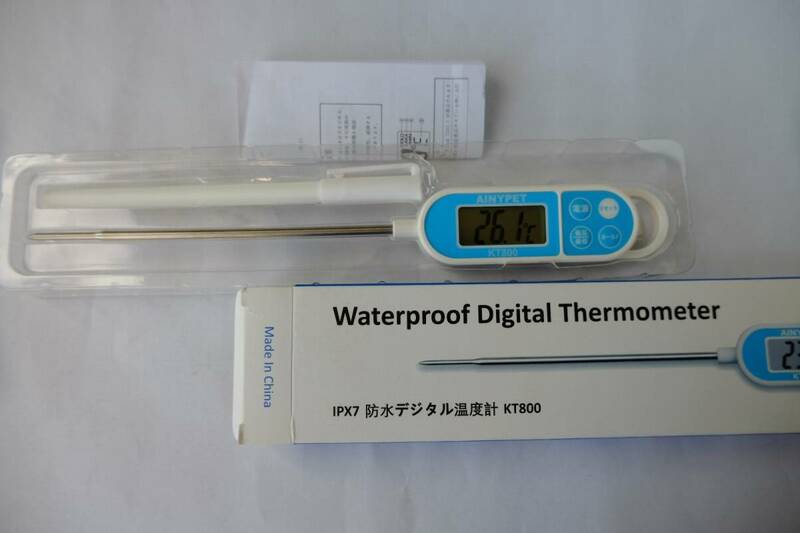 防水 デジタル 温度計 　-50℃～＋300℃　水温計 速読 水洗可 錆防止 最高最低温度記憶 スティック
