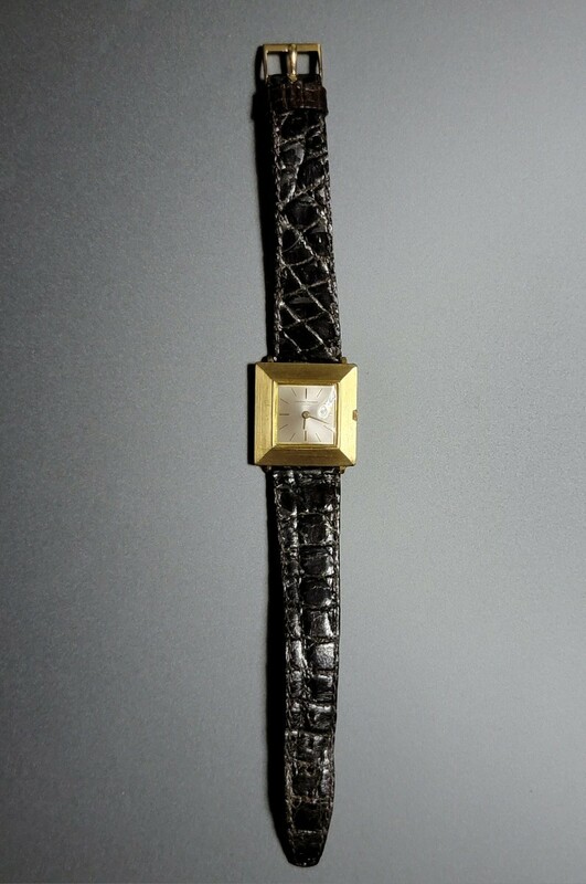 動作美品　VACHERON　CONSTANTIN　アンティーク　18金無垢　スクエア　メンズ手巻き腕時計　ヴァシュロン　コンスタンタン　18k k18 