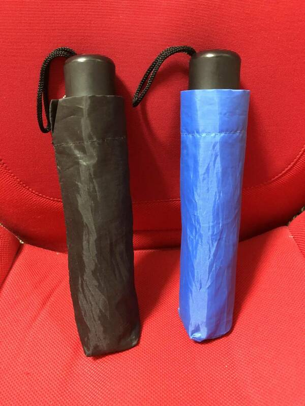 折り畳み傘　２本セット　黒と青
