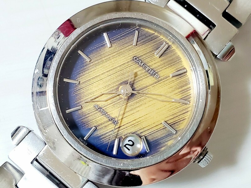 CARTIER カルティエ パシャC デイト AT/自動巻【1031】紳士用高級機械式腕時計 純正ブレスレット