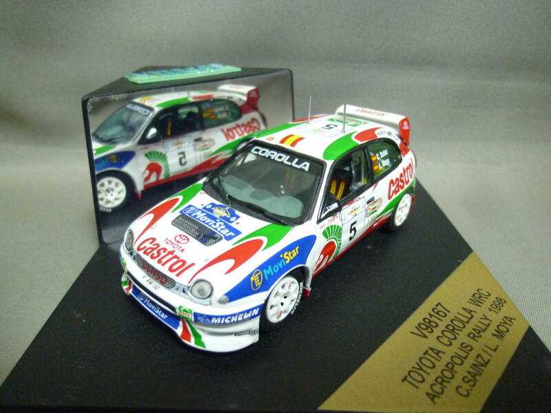 ビテス 1/43 カストロール トヨタ カローラ C.サインツ WRC アクロポリス ラリー 1998