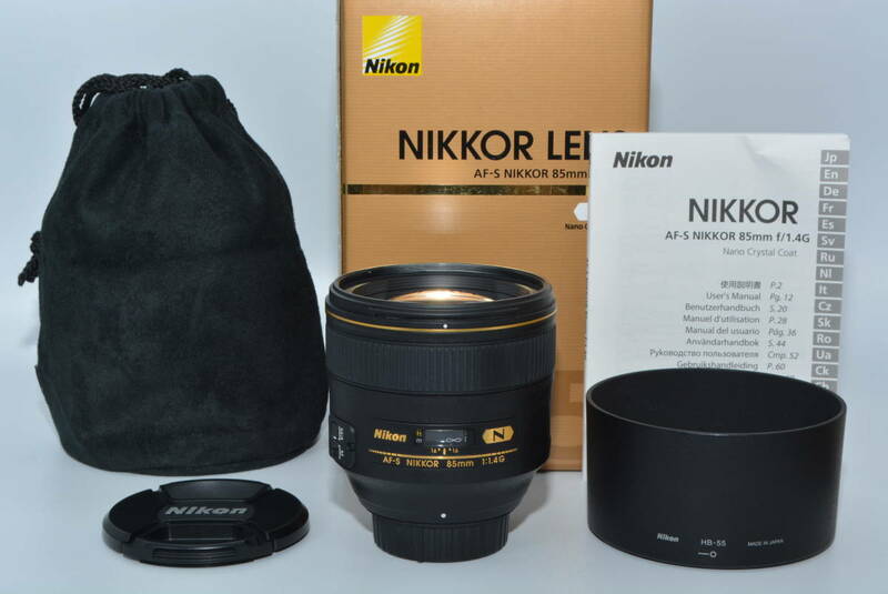 【特上品】 Nikon 単焦点レンズ AF-S NIKKOR 85mm f/1.4G フルサイズ対応　＃6121
