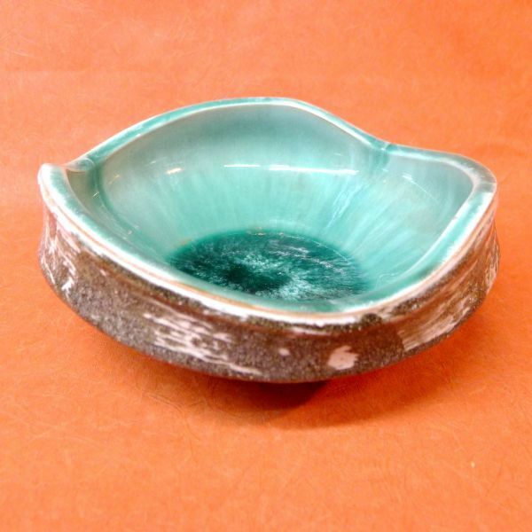 i237 陶器 花器 水盤 フラワーベース 多目的鉢 サイズ:口径約21cm 高さ約9cm/80