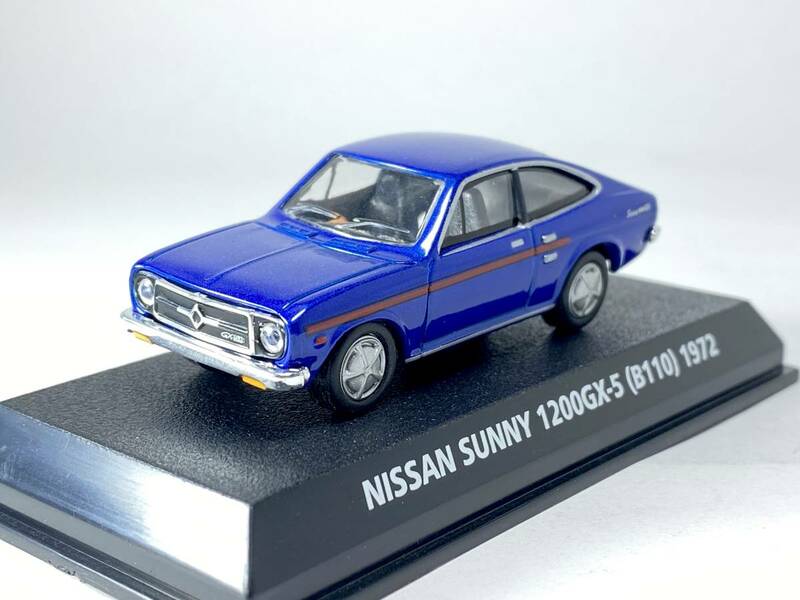 コナミ　絶版名車コレクション　Vol.1　1/64　日産サニー 1200GX-5　ブルー