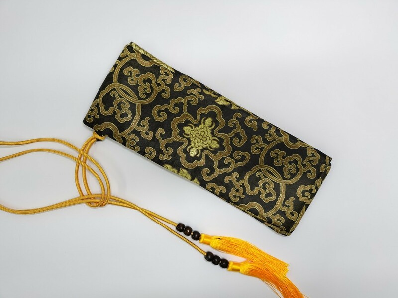 DA08　剣袋　刀袋　新しいデザイン　雲紋図　黒色　絹　刀装具　日本刀道具