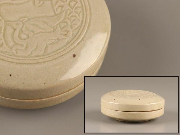 古美術 朝鮮古陶磁器 高麗青磁 香合 時代物 極上品 初だし品 C2188