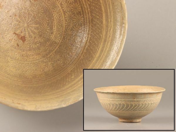 古美術 朝鮮古陶磁器 李朝 三島 鉢 時代物 極上品 初だし品 C2373