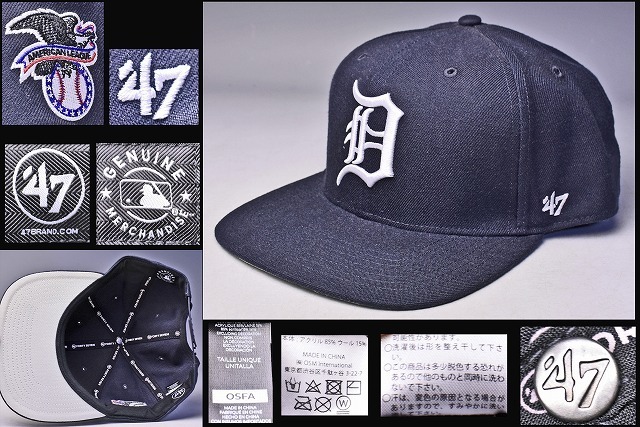 MLB ★ Detroit Tigers ★ デトロイト・タイガース ★ '47 CAPTAIN ★ SNAPBACK ★ SURE SHOT ★ ネイビー ★ 野球帽 ★ 帽子 ★ キャップ