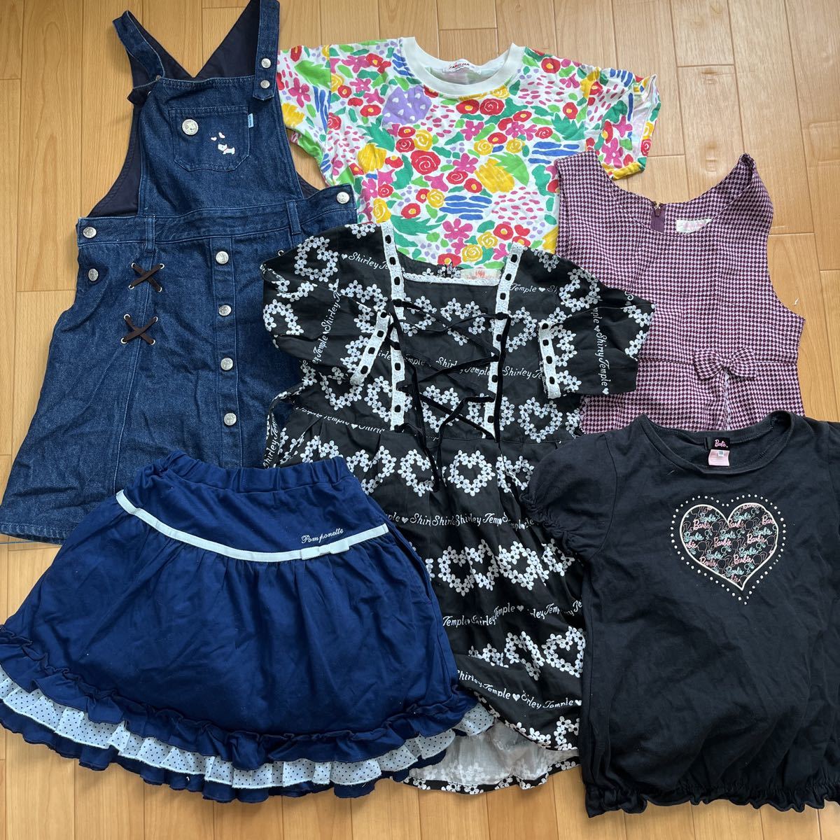 (21)シャーリーテンプル　ファミリア　ポンポネットなど、ブランド服まとめ売り　サイズ130 女の子