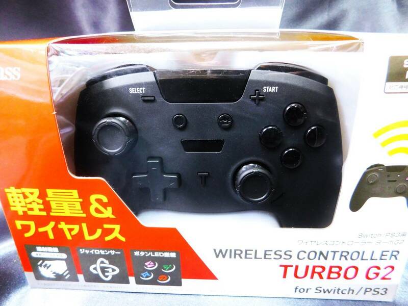 ★【未開封】アクラス Switch/PS3用 ワイヤレスコントローラーターボG2 SASP-0653 有線/無線両用 ★送料520円