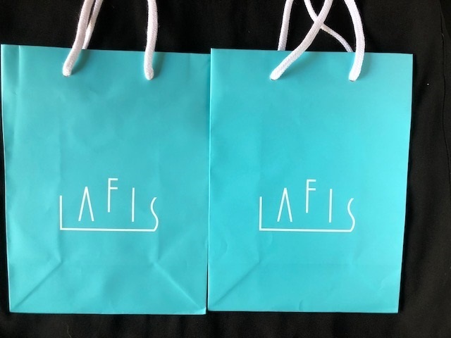 LAFIS ラフィス ショップ袋　紙袋　ショッパー　青　2枚セット