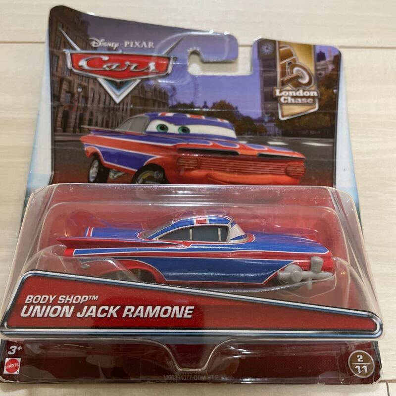 マテル カーズ ボディ ショップ ユニオン ジャックBODY SHOP UNION JACK MATTEL CARS RAMONE ラモーン ミニカー キャラクターカー イギリス