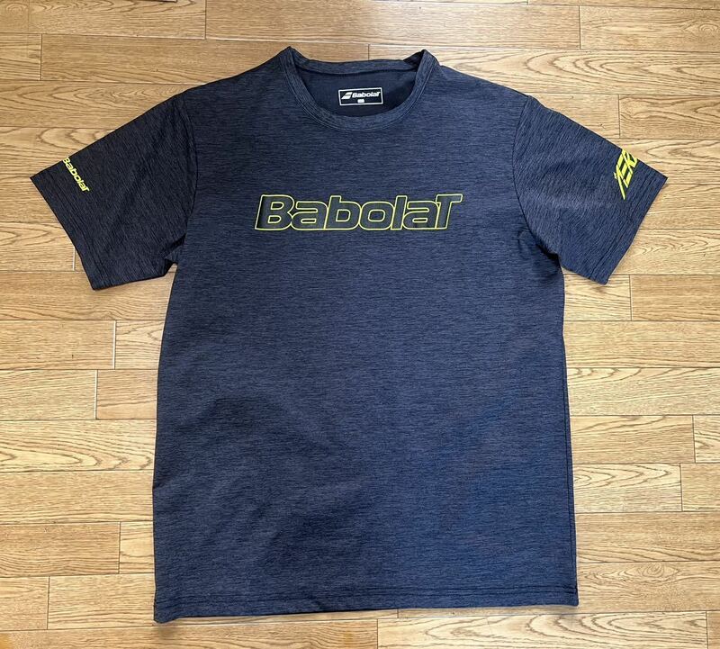 【送料込】BABOLAT バボラ メンズTシャツ L ダークグレー BUP2566C
