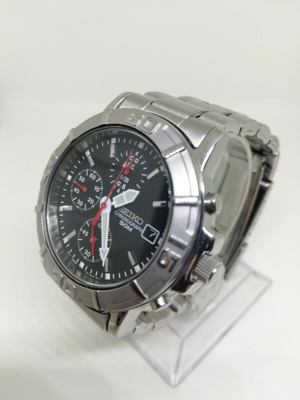 【稼働品】SEIKO セイコー 7T92-0CK0 メンズクォーツクロノグラフ腕時計