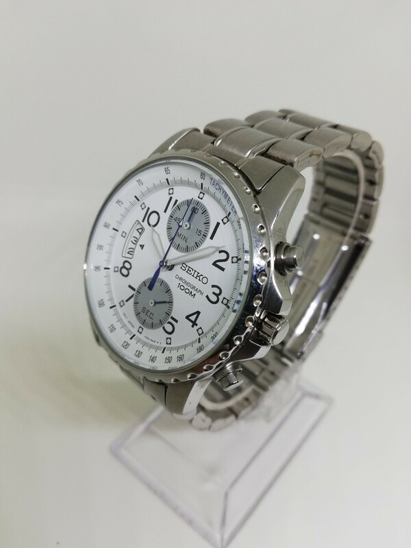 【稼働品】SEIKO セイコー 7T94-0AH0 メンズクォーツクロノグラフ腕時計