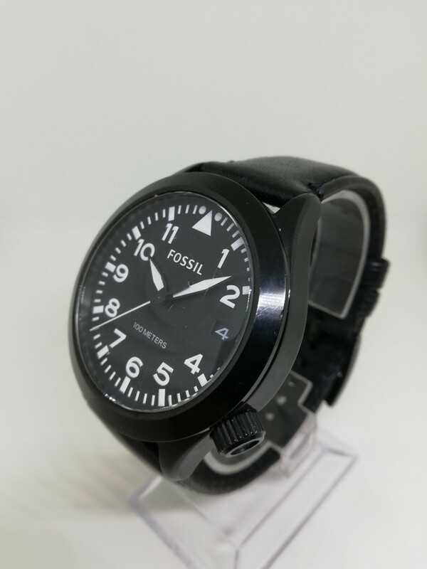 【稼働品】FOSSIL フォッシル AM4515 メンズクォーツ腕時計