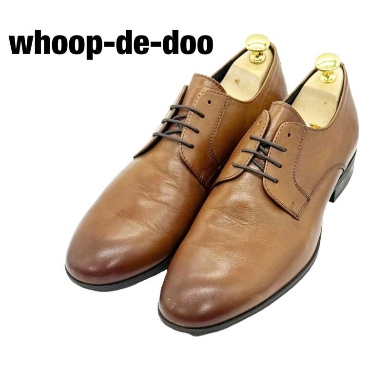 Whoop-de-doo Evolution 20530291 25cm プレーントゥ レースアップ シューズ ブラウン フープディドゥエボリューション 革靴 ビジネス 中古