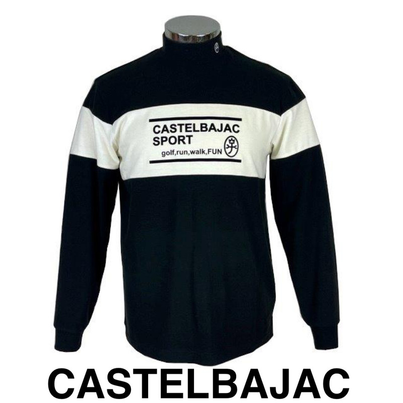 30％OFF　カステルバジャック　CASTELBAJAC　ハイネックシャツ　モックネックシャツ　保温機能素材　ゴルフ　LLサイズ　7232471110-3　クロ