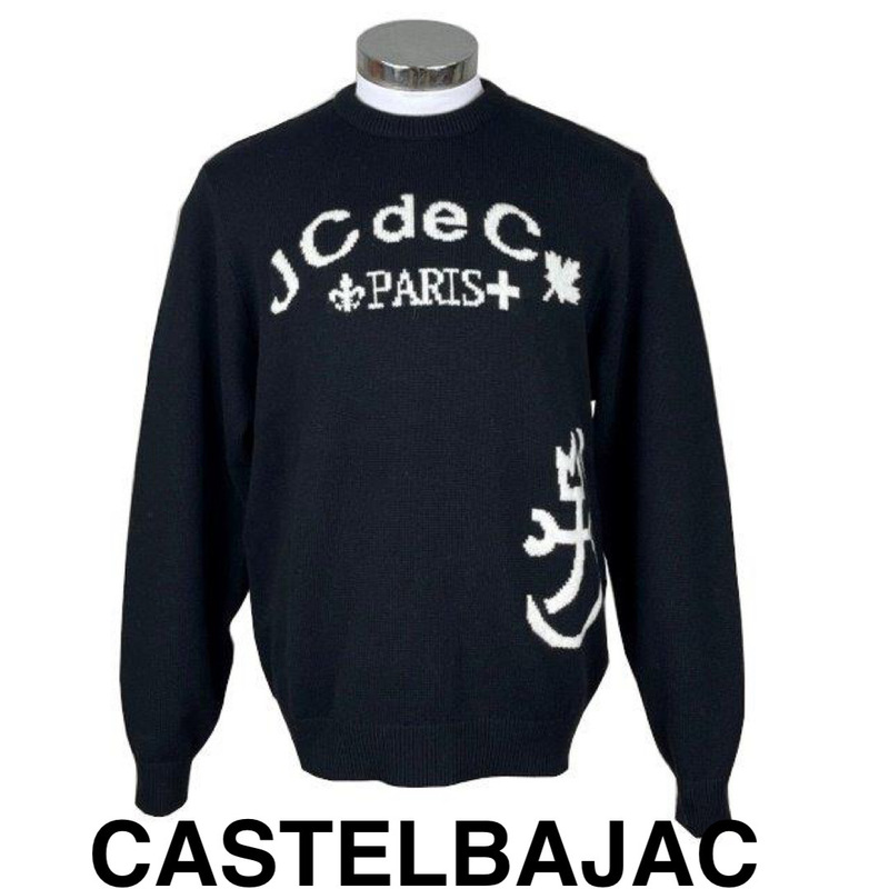 30％OFF　カステルバジャック　CASTELBAJAC　クルーネックセーター　丸首セーター　メンズセーター　Lサイズ　7212461118-3　クロ