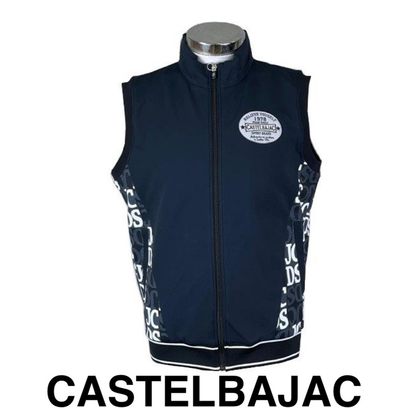 30％OFF　カステルバジャック　CASTELBAJAC　フルジップベスト　ゴルフベスト　メンズベスト　Lサイズ　7233178112-3　クロ